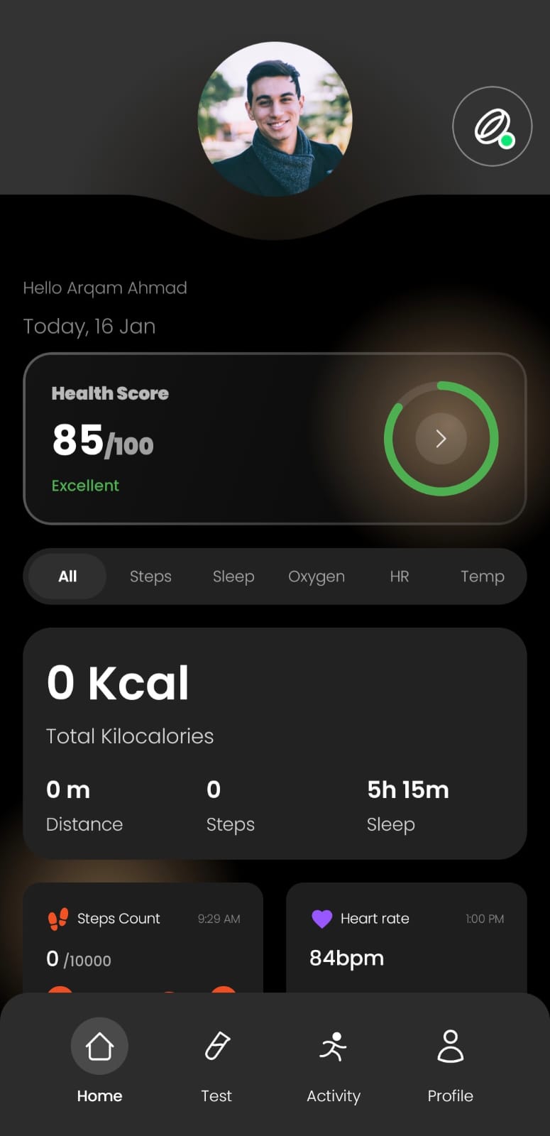 Evolwe Ring — Smart Ring + Companion App mobile mockup